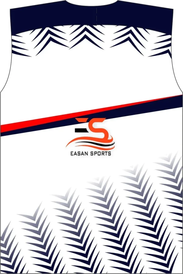 Customized White Cricket Jersey-1